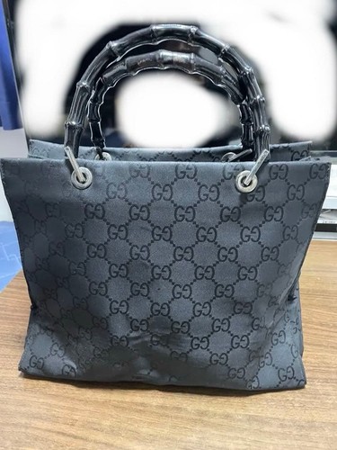 Borsa mano gucci nera - borsa, bambù